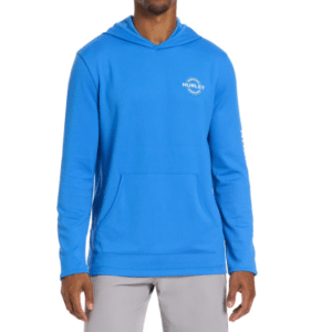 Playera Caballero para pesca Hurley Hooded UV manga larga azul Talla S - Camisas y playeras | Outdoors Victoria